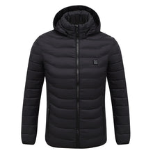 Load image into Gallery viewer, Jacekts Smart Thermostat 2022 Men Winter Warm USB Heating Pure Color Hooded Heated Clothing Waterproof  Warm Jackets
