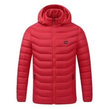 Load image into Gallery viewer, Jacekts Smart Thermostat 2022 Men Winter Warm USB Heating Pure Color Hooded Heated Clothing Waterproof  Warm Jackets
