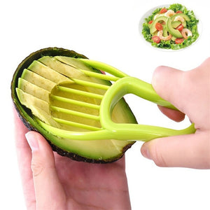 Avocado Slicer Green Shea Corer Butter Fruit Peeler Cutter Pulp Separator Plastic Knife Kitchen Vegetable Tools Accessories