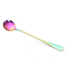 Load image into Gallery viewer, 2020 New Vacuum Plating Stainless Steel Coffee Spoon Long Handle Tea Spoons Kitchen Hot Drinking Flatware Drop Shipping
