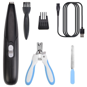 Dog Cat Nail Hair Trimmer Grinder Grooming Tool Electrical Shearing Cutter Machine USB Charge Pet Haircut Paw Shaver Clipper