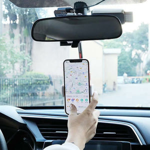 2021 New Car Rearview Mirror Mount Phone Holder GPS Seat Smartphone Car Phone Holder Stand Adjustable Support For iPhone